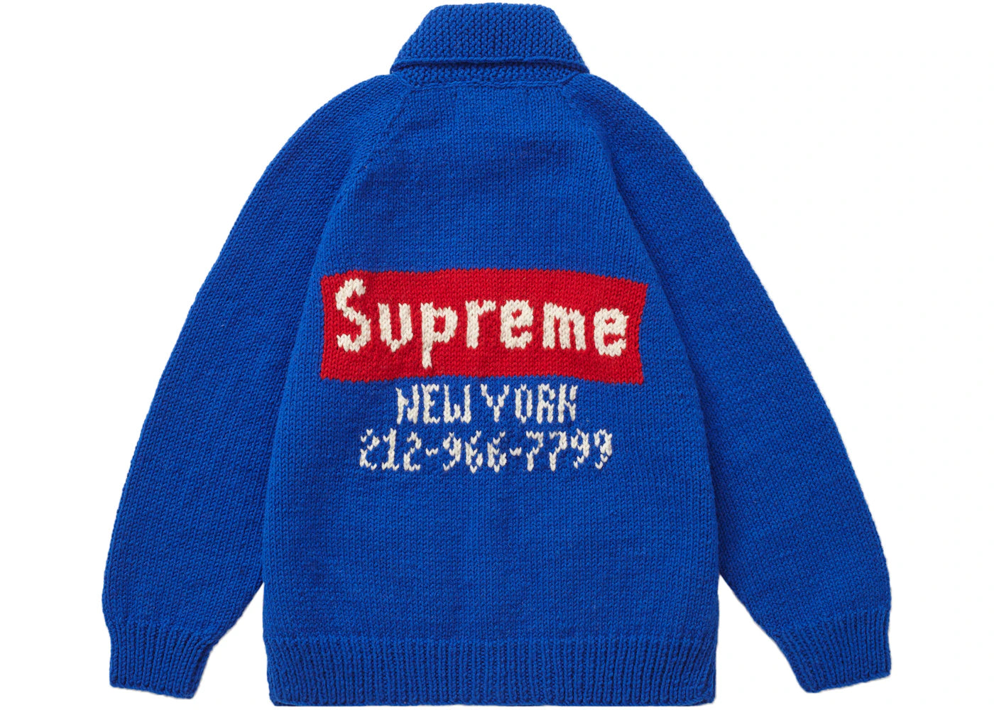 Supreme Box Logo Cowichan Sweater Royal