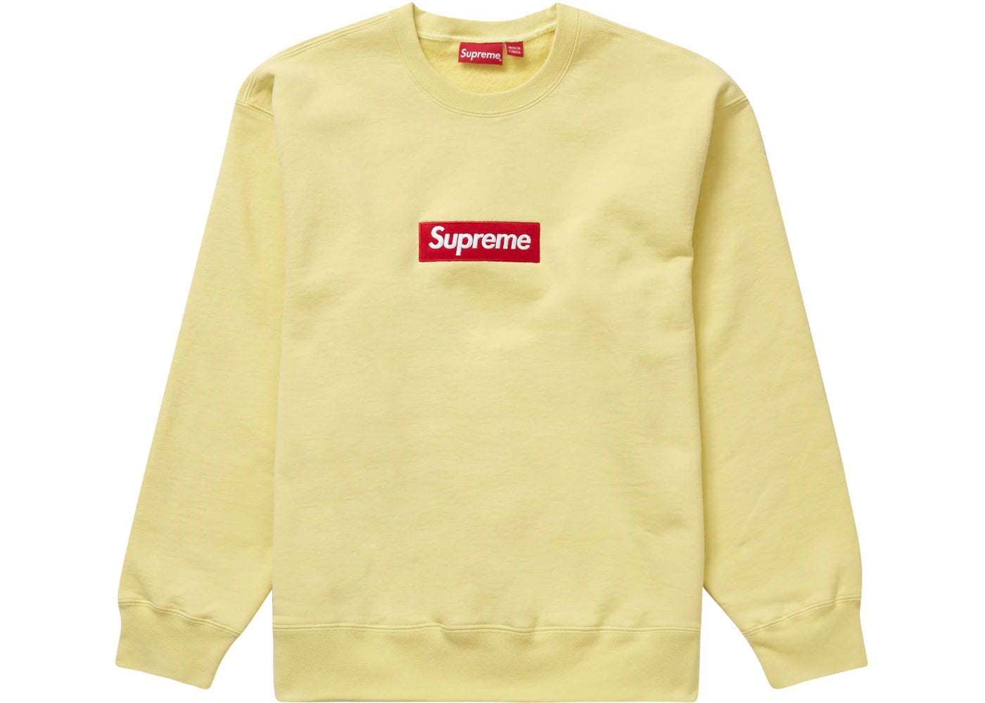 Supreme Box Logo Crewneck (FW22) Pale Yellow