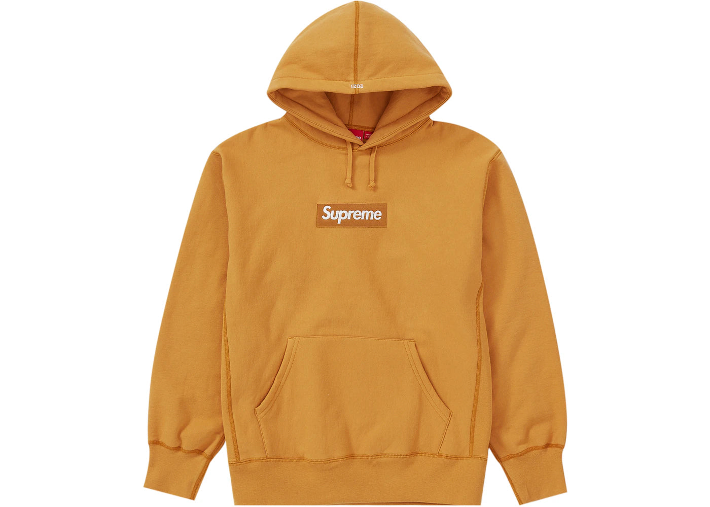 Supreme Box Logo Hooded Sweatshirt (FW21) Light Mustard