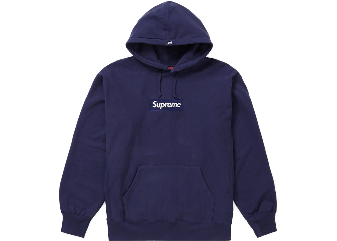 Supreme Box Logo Hooded Sweatshirt (FW21) Washed Navy