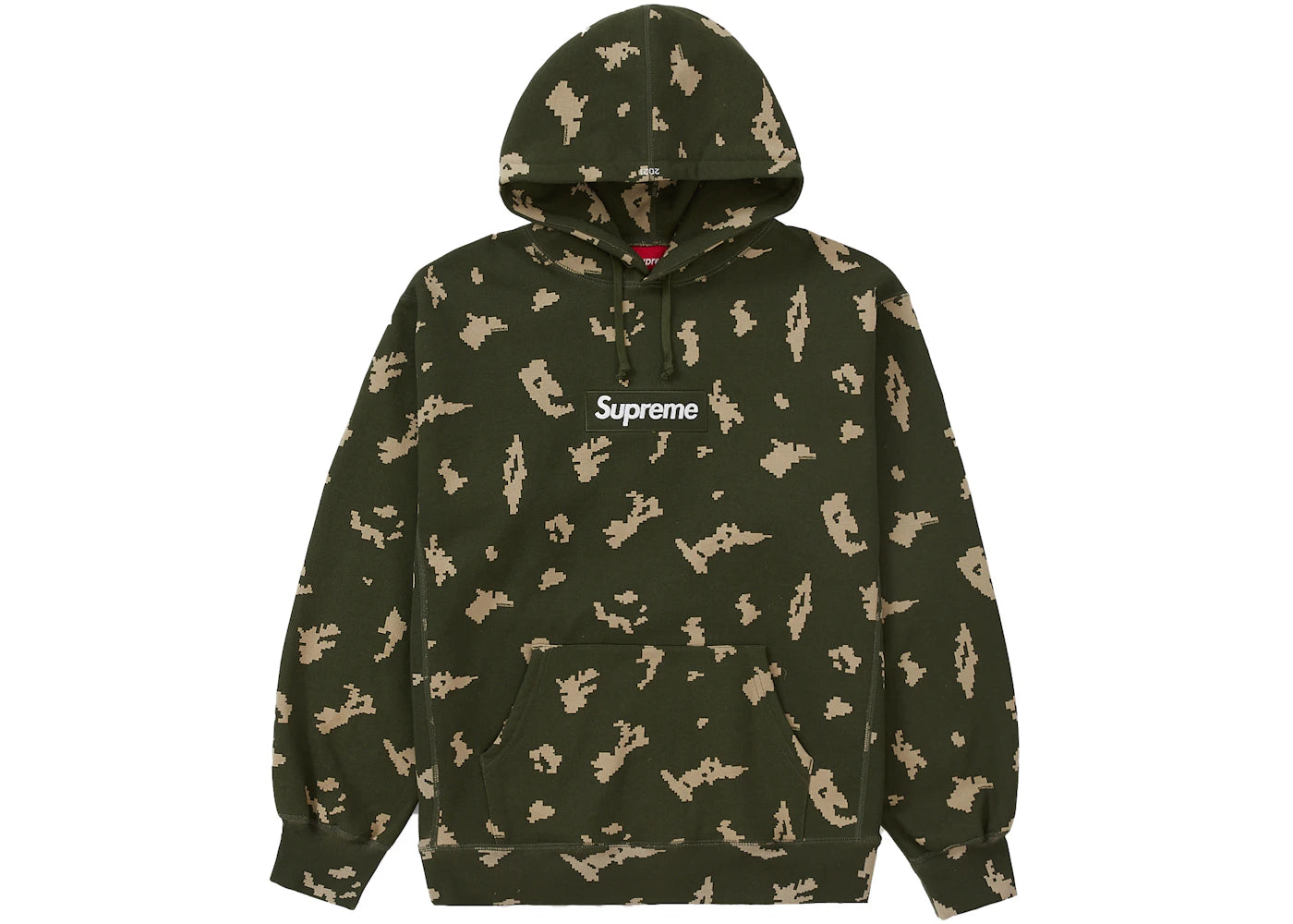 Supreme Box Logo Hooded Sweatshirt (FW21) Olive Russian Camo