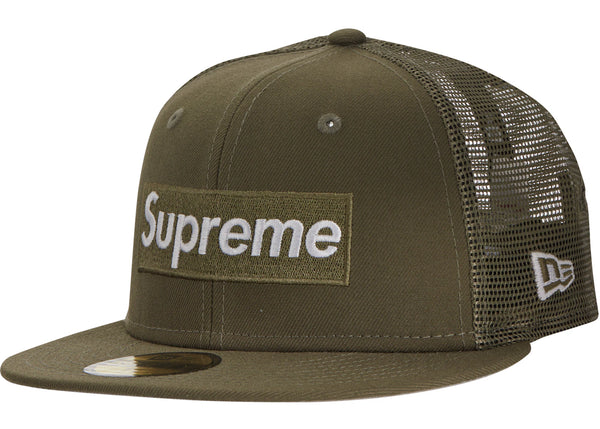 Supreme Box Logo Mesh Back New Era Hat (SS23) Olive – Side Kicks