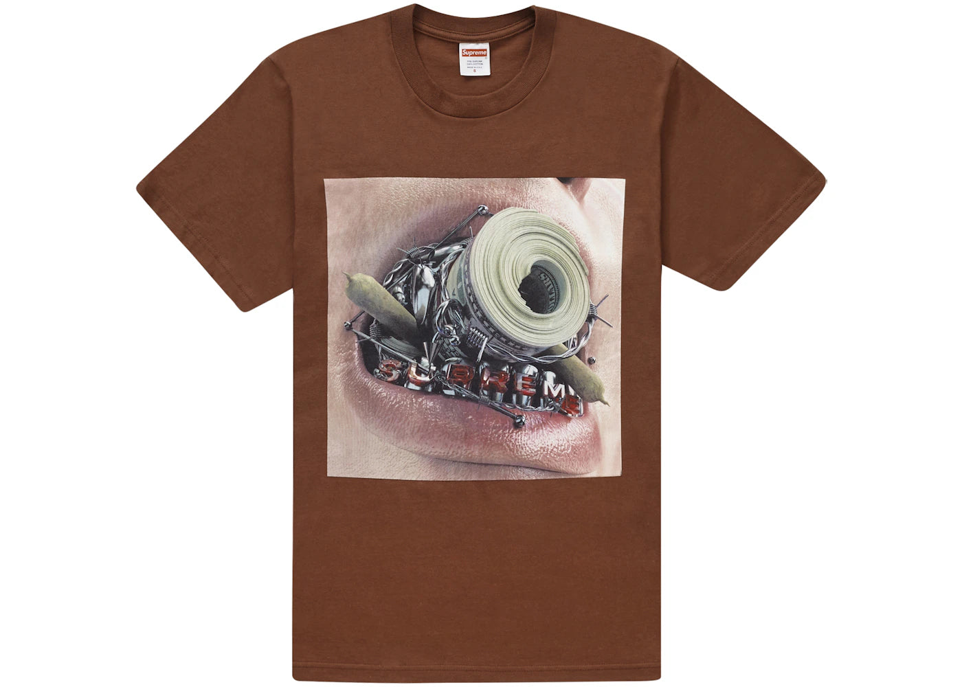 Supreme Braces Tee Brown