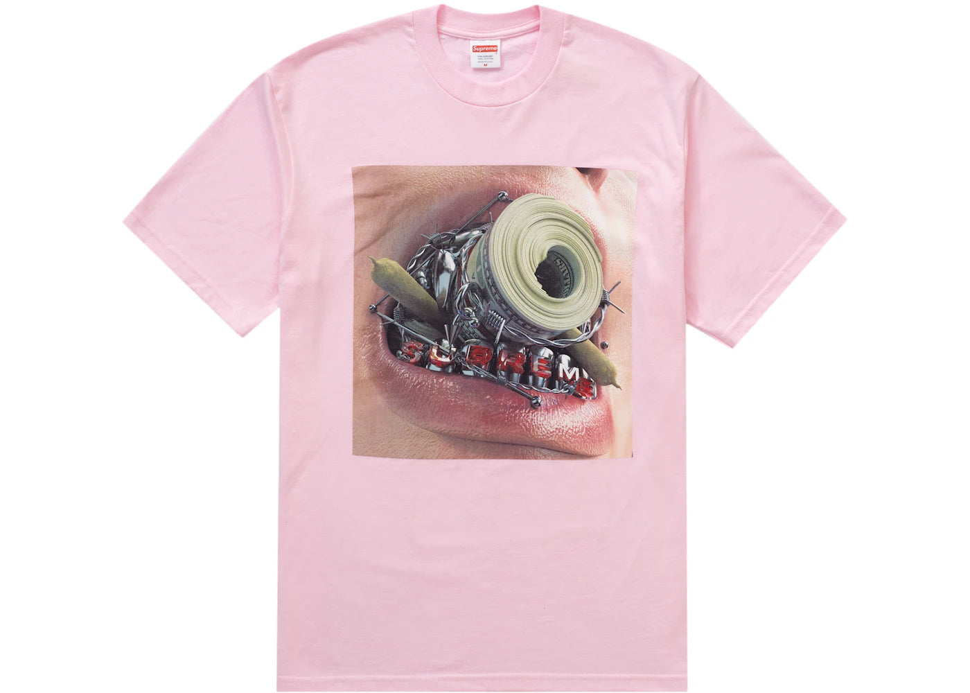 Supreme Braces Tee Light Pink