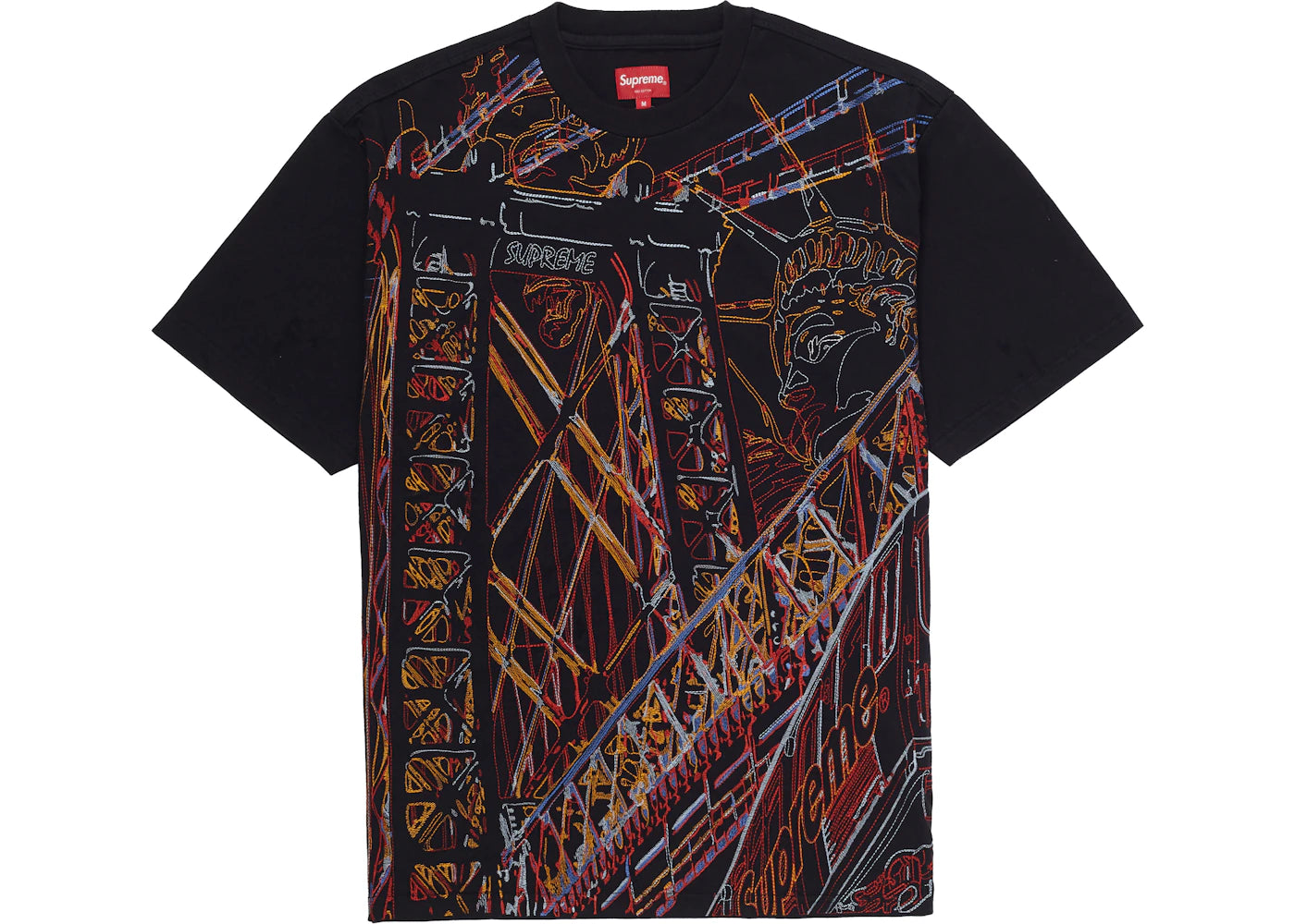 Supreme Bridge Embroidered S/S Tee Black