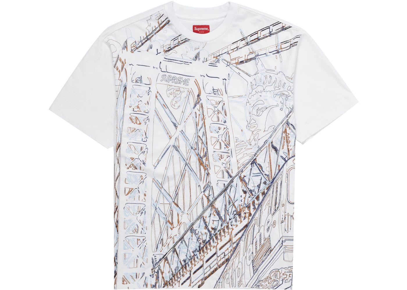 Supreme Bridge Embroidered S/S Tee White