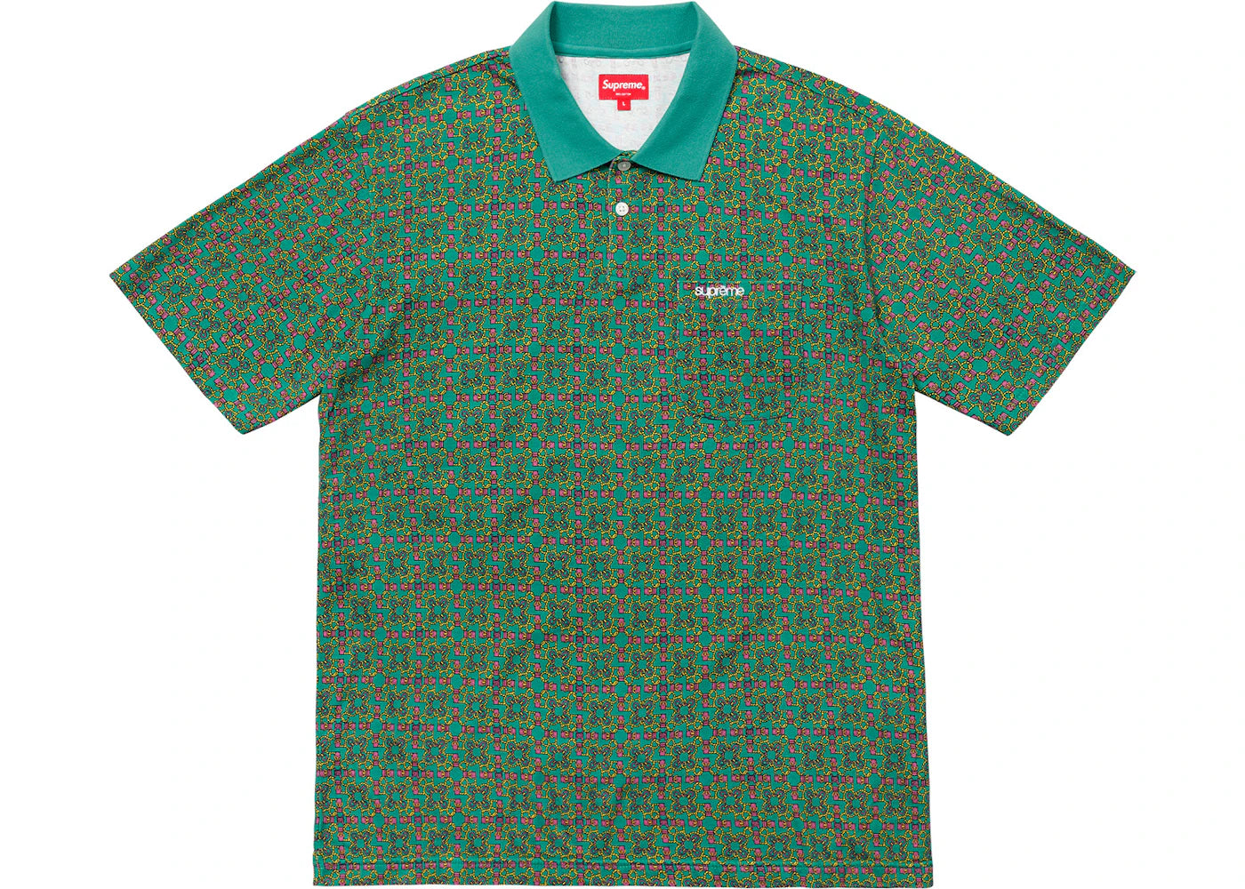 Supreme Bridle Print Polo Teal