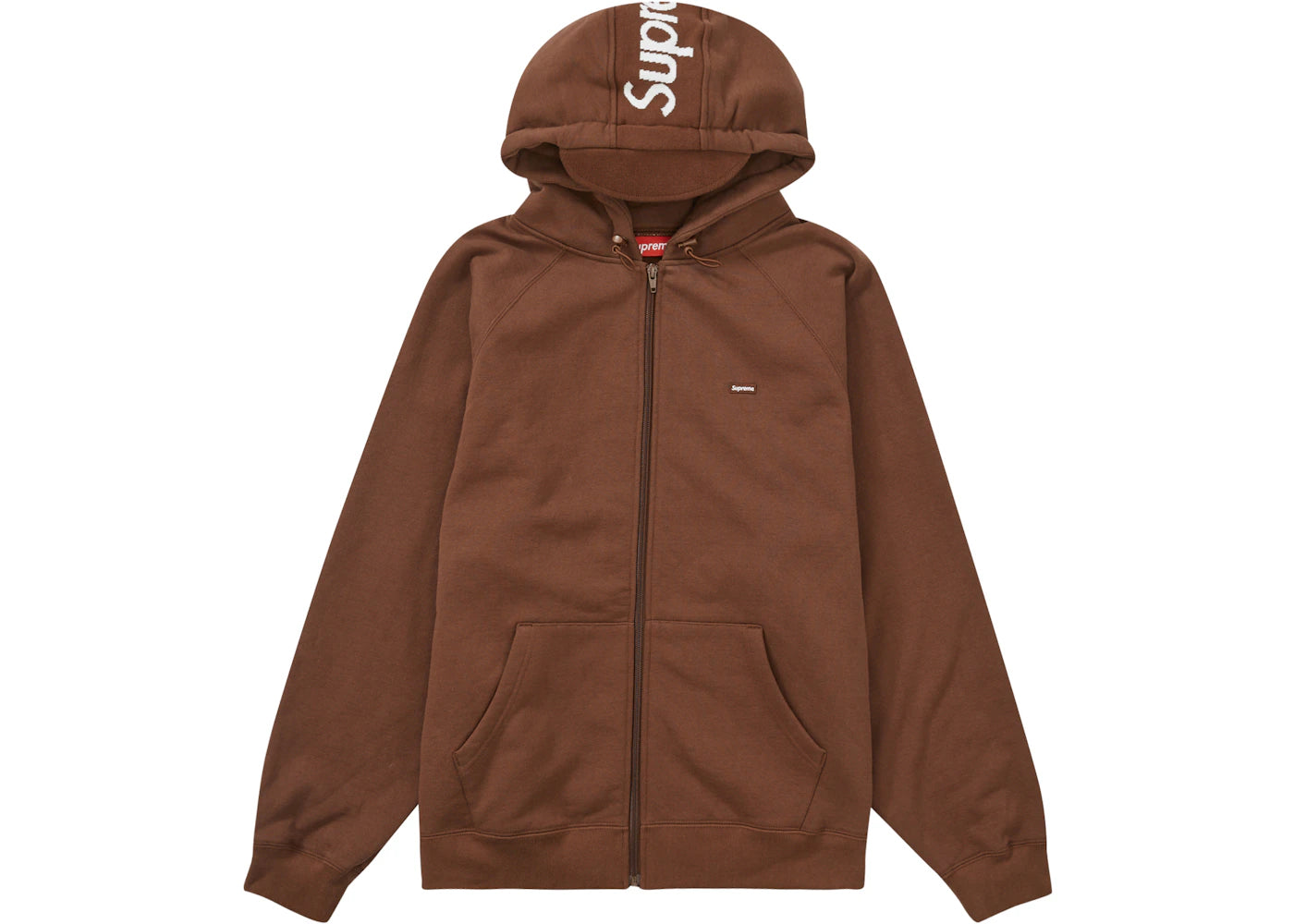 Supreme Brim Zip Up Hooded Sweatshirt Dark Brown