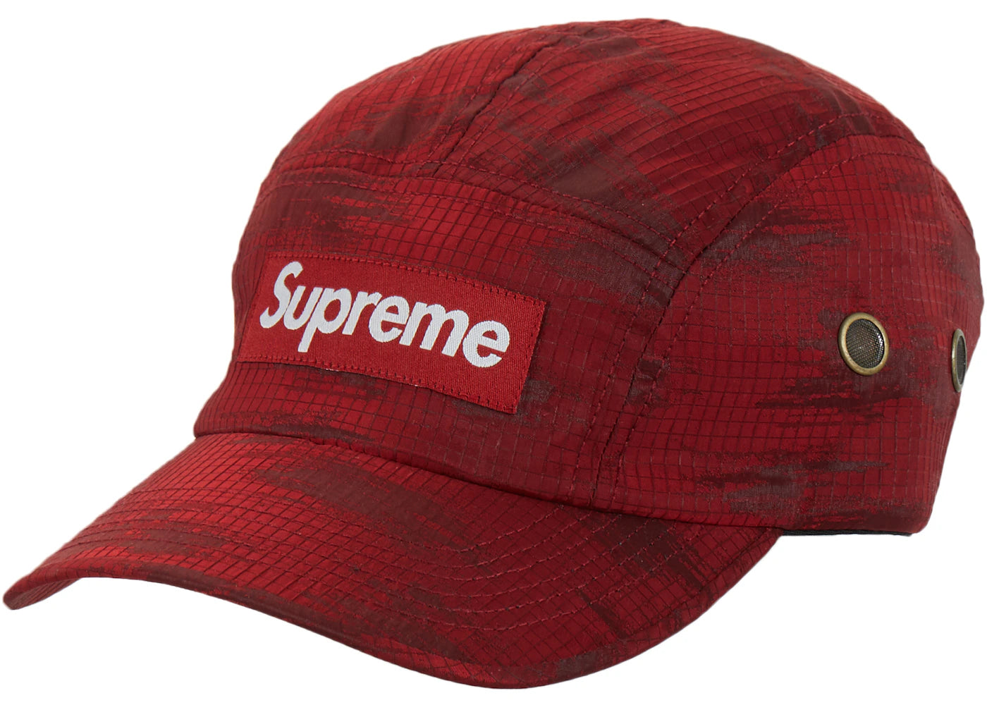 Supreme Broken Camo Camp Cap Red