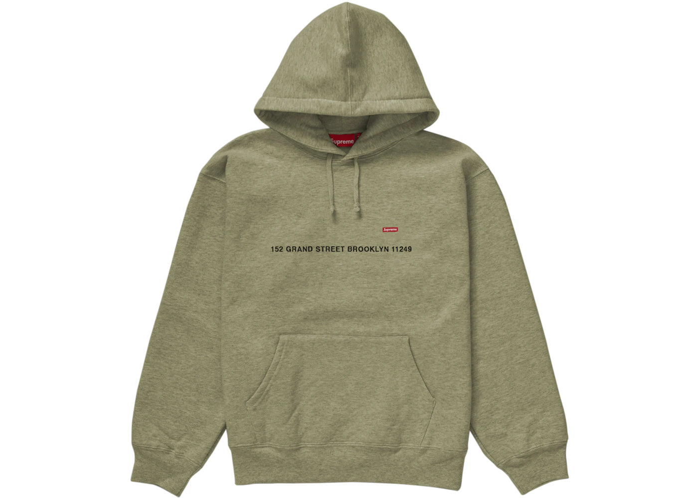 Supreme Small Box Hooded Sweatshirt (Brooklyn Shop) Light Olive