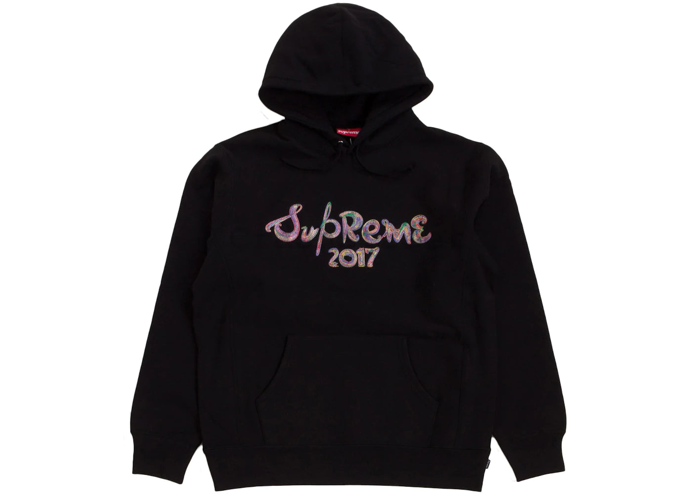 Supreme Brush Logo Hoodie Black