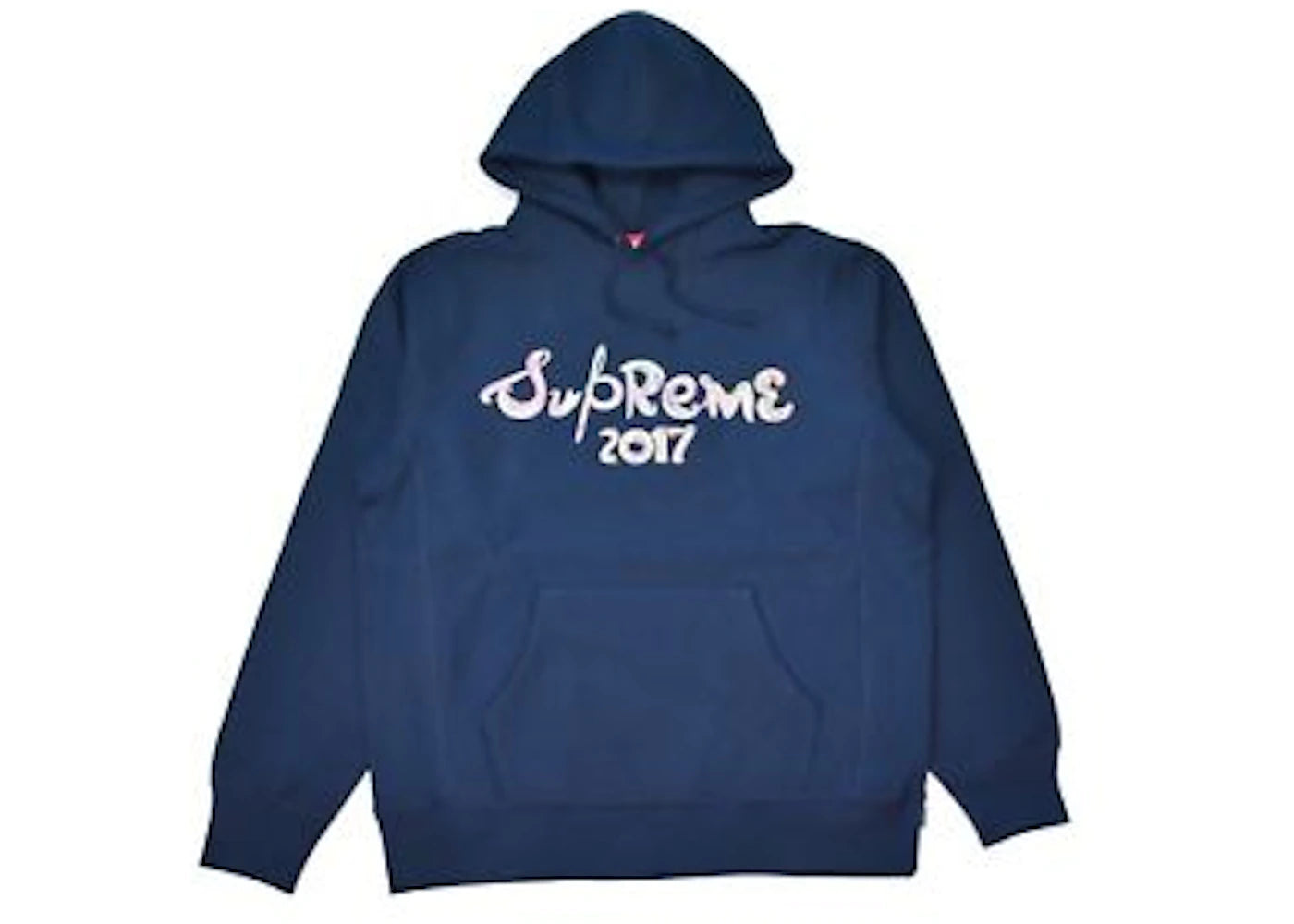 Supreme Brush Logo Hoodie Navy