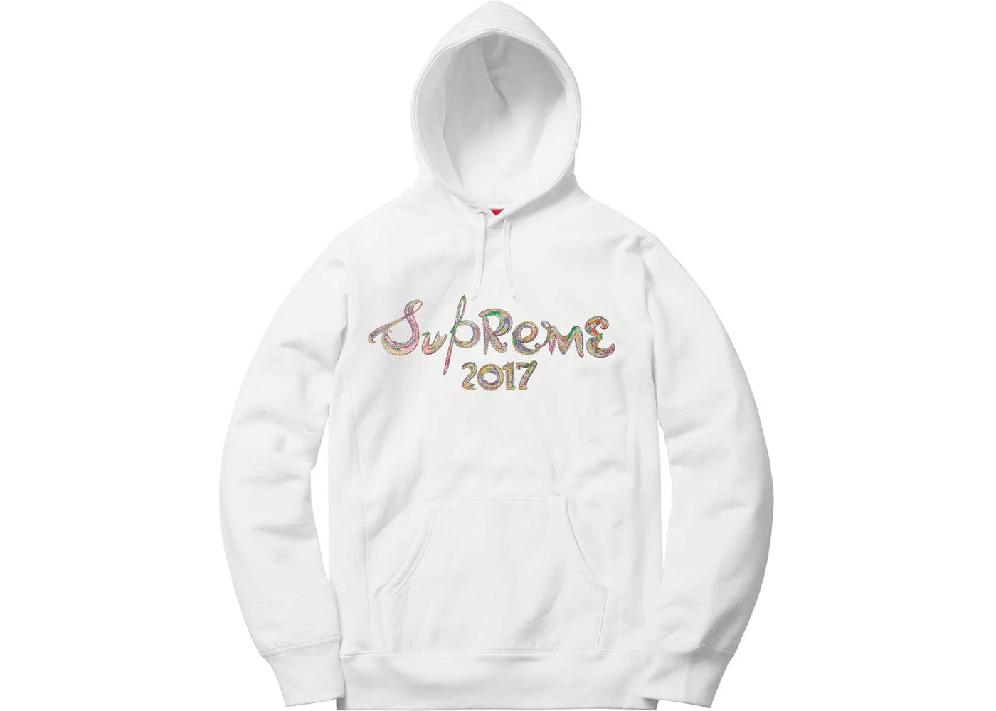 Supreme Brush Logo Hoodie White