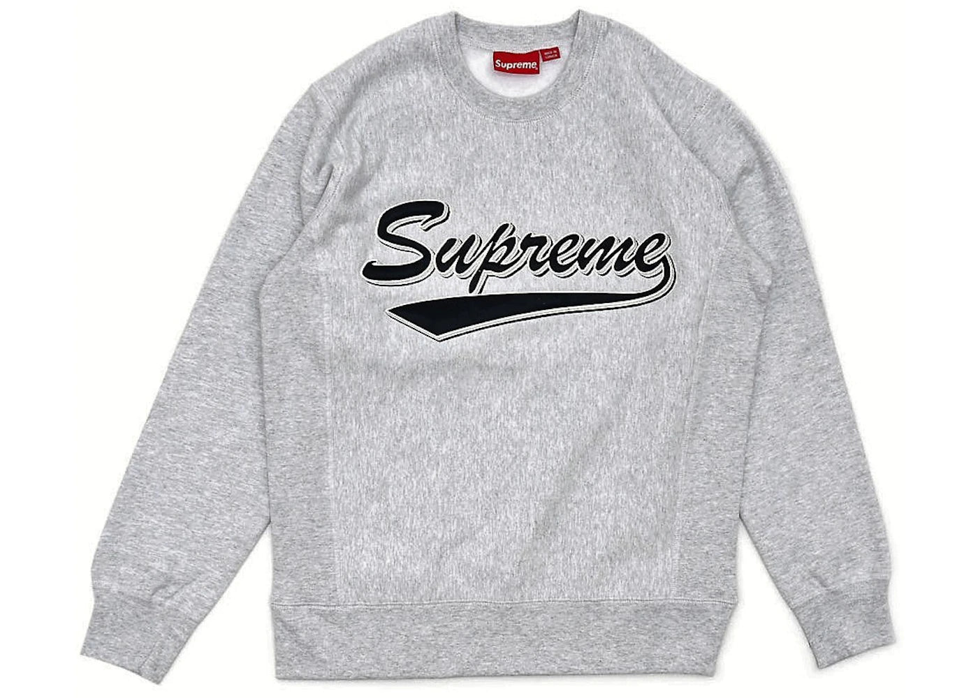 Supreme Brush Script Crewneck Grey