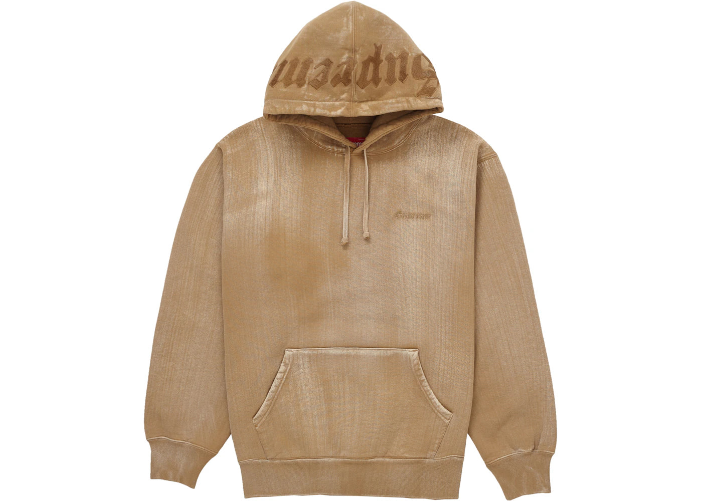 Supreme Brush Stroke Hooded Sweatshirt Dark Tan