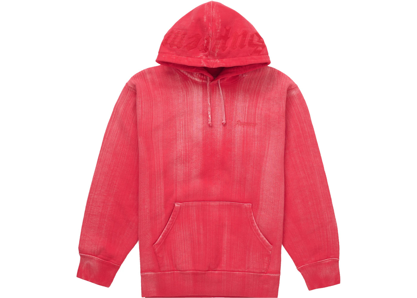 Supreme Brush Stroke Hooded Sweatshirt Red