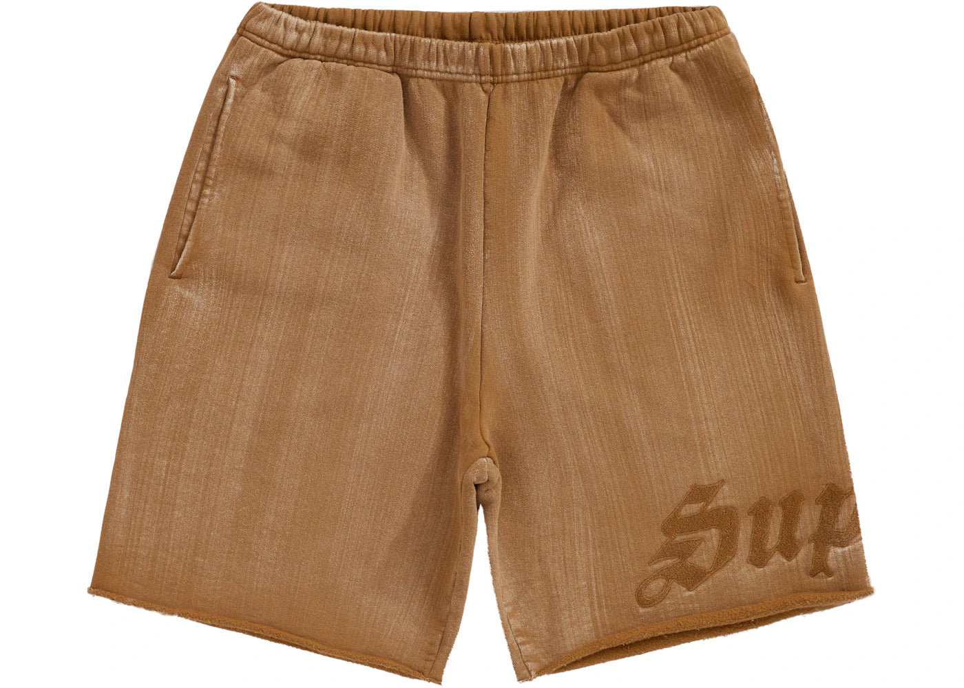 Supreme Brush Stroke Sweatshort Dark Tan