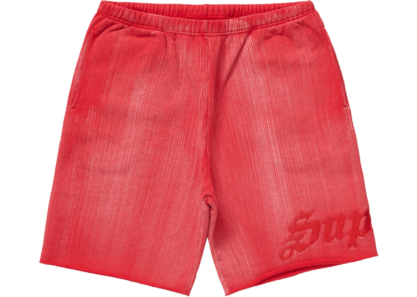 Supreme Brush Stroke Sweatshort Red