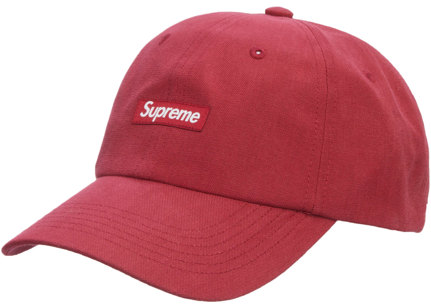 Supreme Brushed Cordura Small Box 6-Panel Burgundy