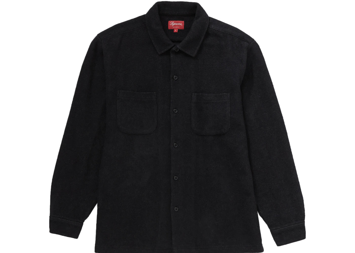 Supreme Brushed Flannel Twill Shirt Black