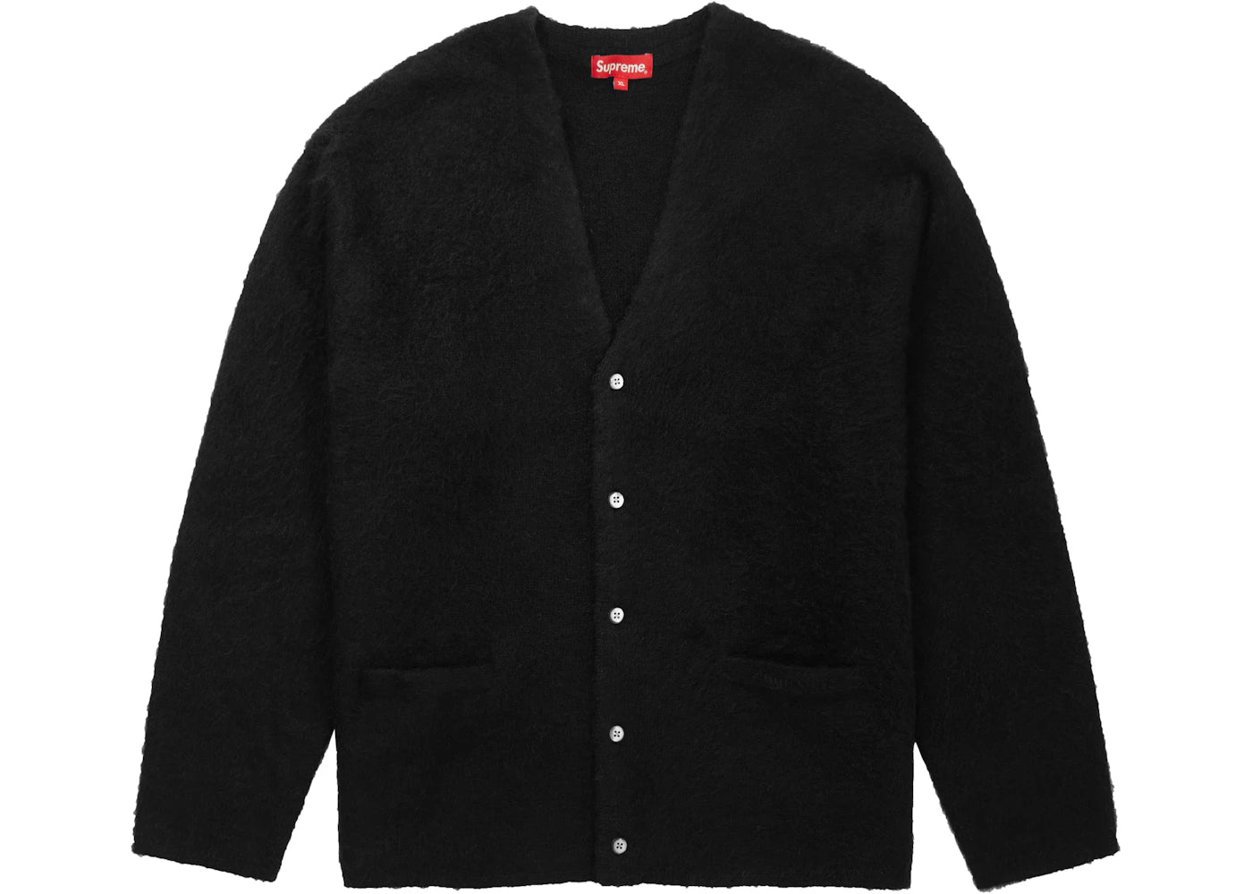 Supreme Brushed Mohair Cardigan Black