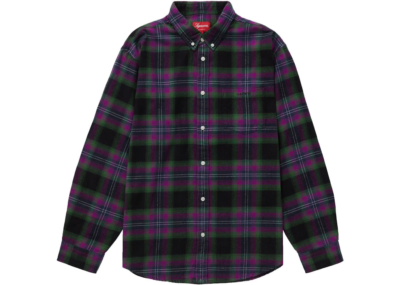 Supreme Brushed Plaid Flannel Shirt Black