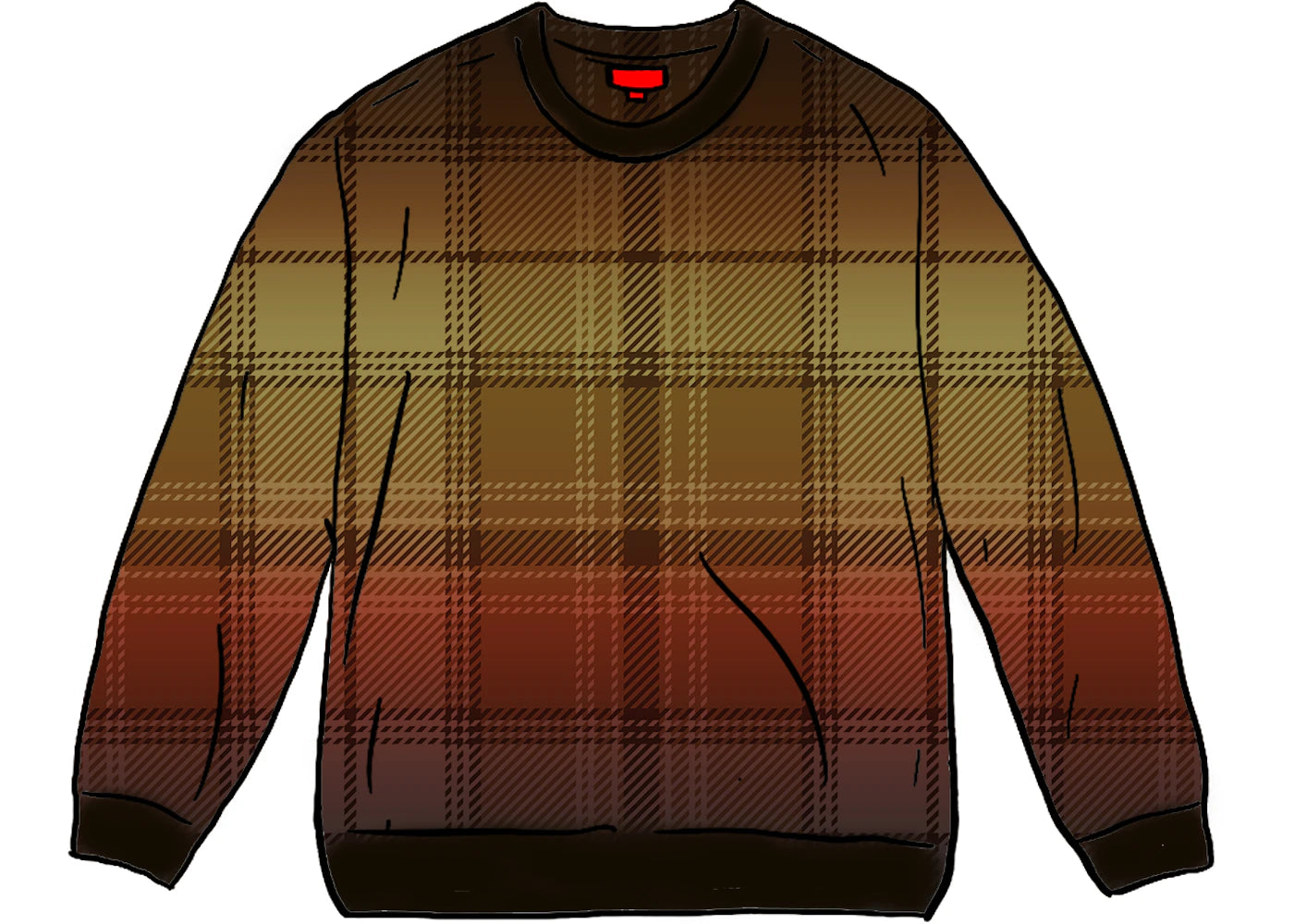 Supreme Brushed Plaid Sweater Black