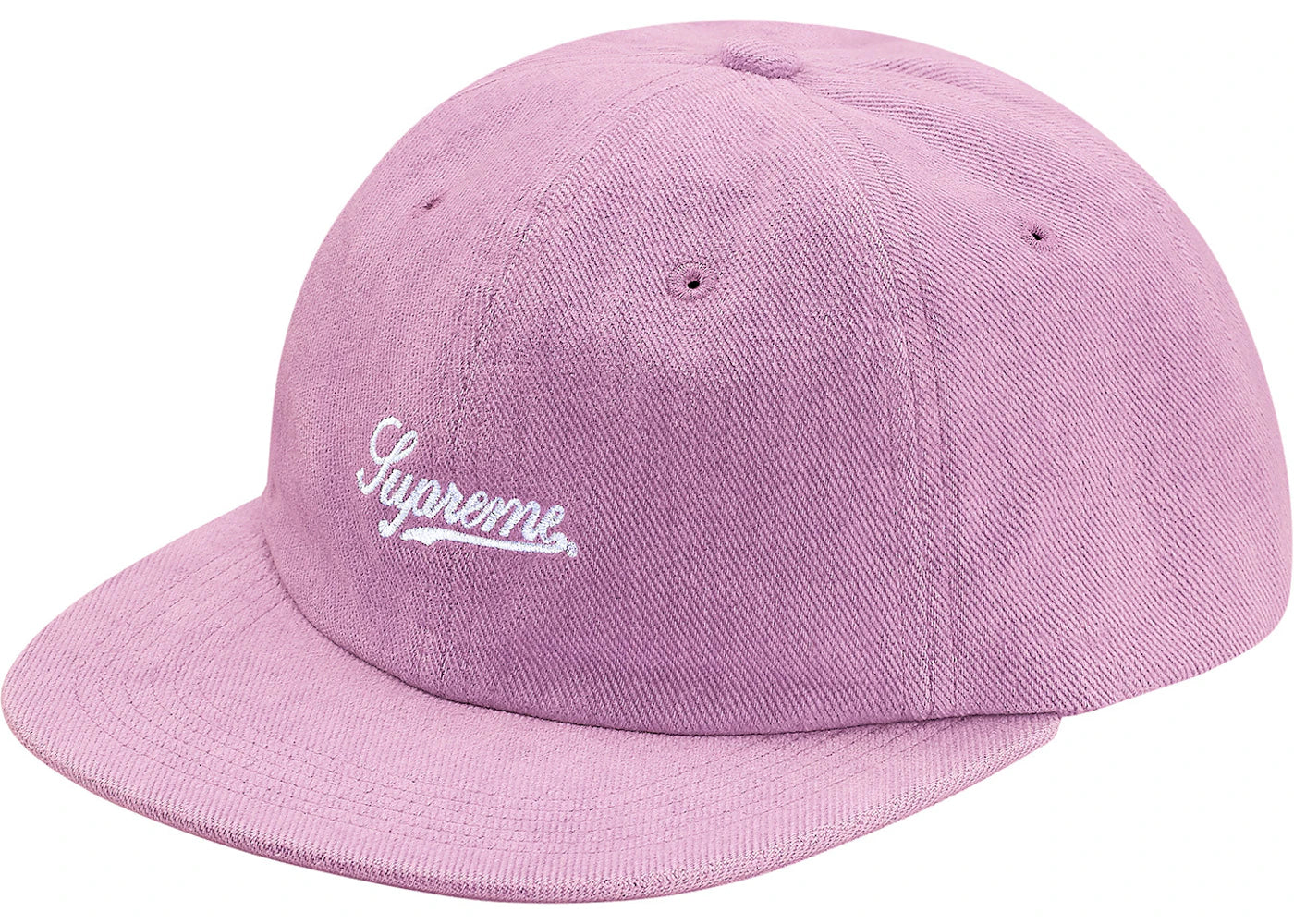 Supreme Brushed Twill Script 6-Panel Light Purple