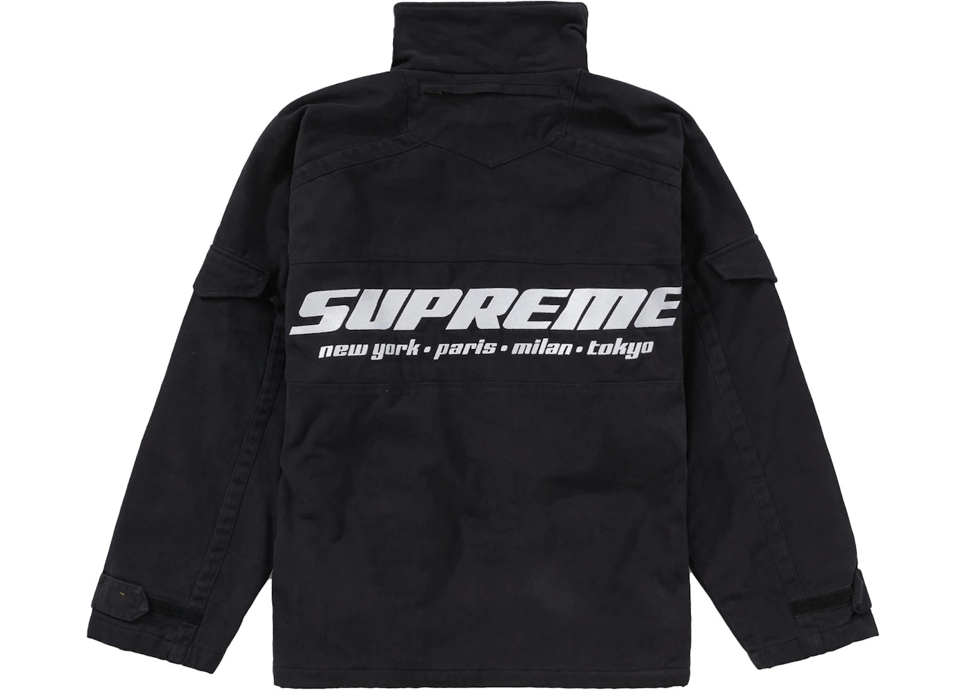 Supreme Brushed Twill Zip Jacket Black