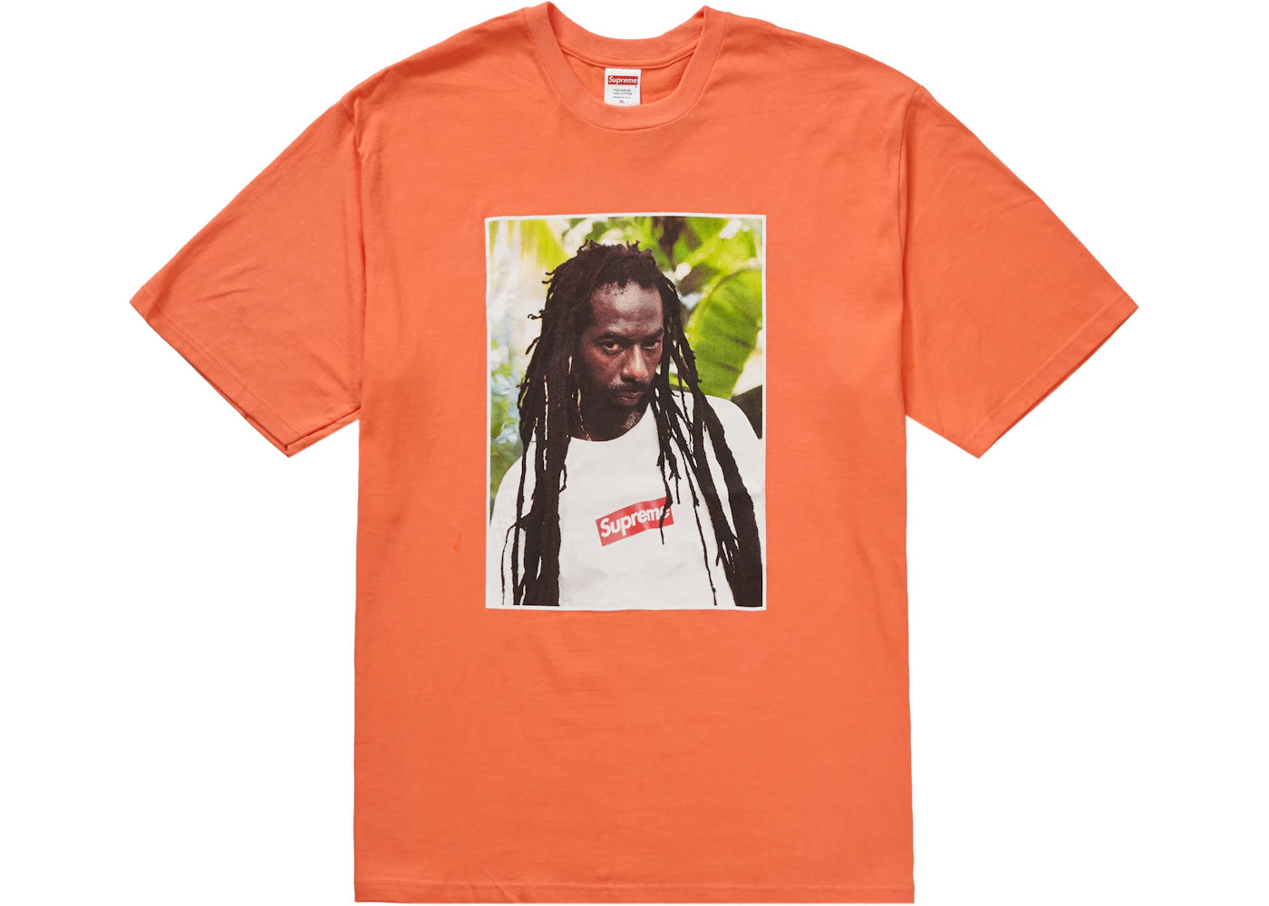 Supreme Buju Banton Tee Neon Orange