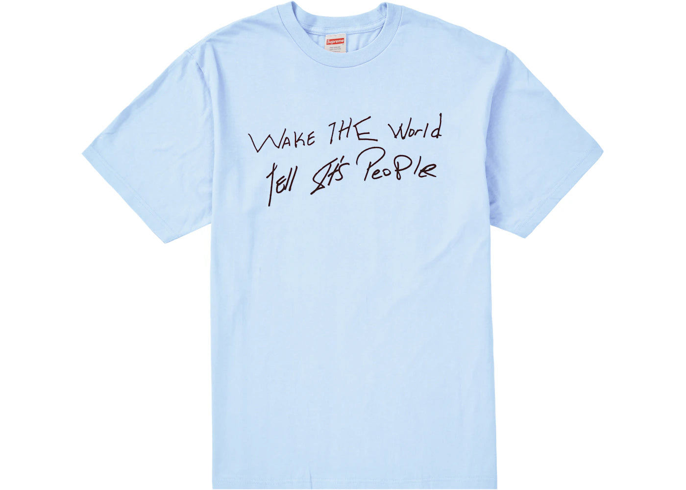 Supreme Buju Banton Wake The World Tee Light Blue