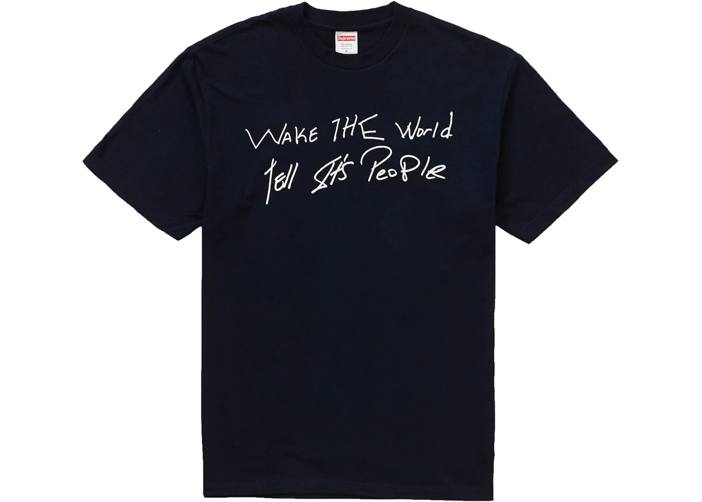 Supreme Buju Banton Wake The World Tee Navy