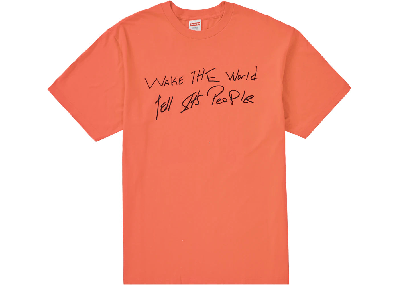 Supreme Buju Banton Wake The World Tee Neon Orange
