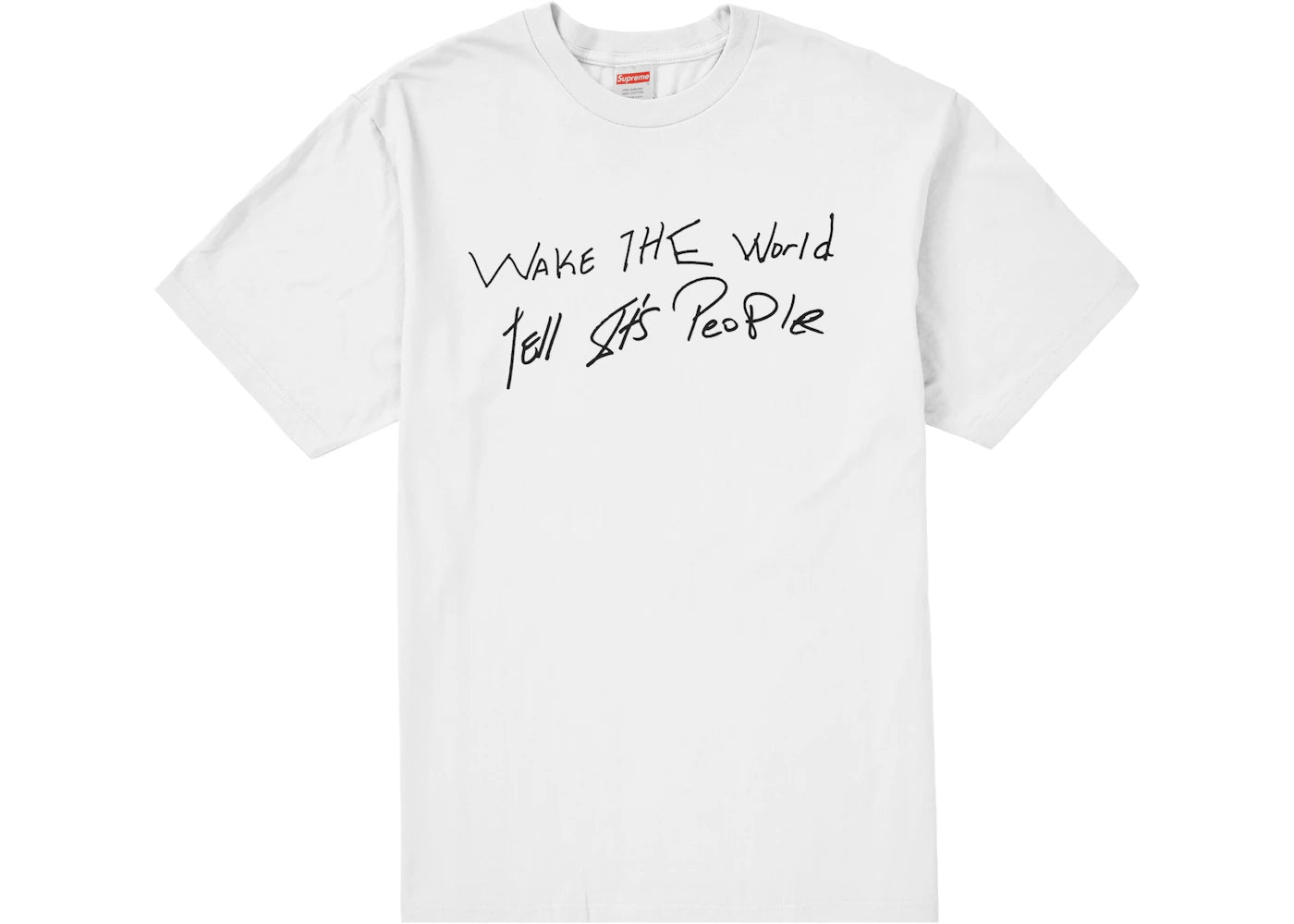 Supreme Buju Banton Wake The World Tee White
