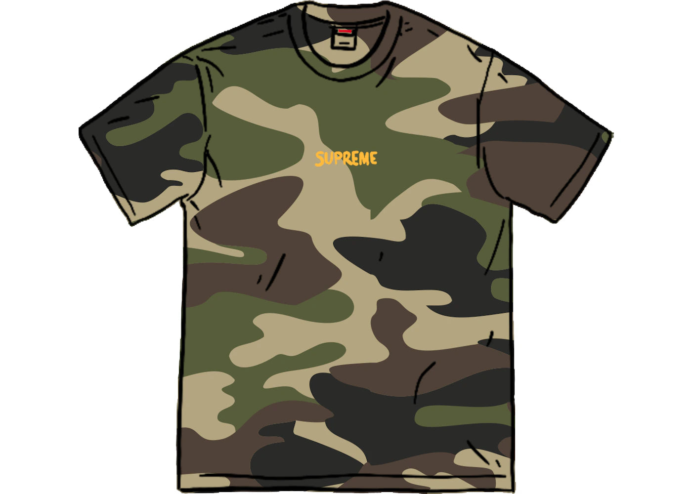 Supreme Bullion Logo S/S Top Woodland Camo