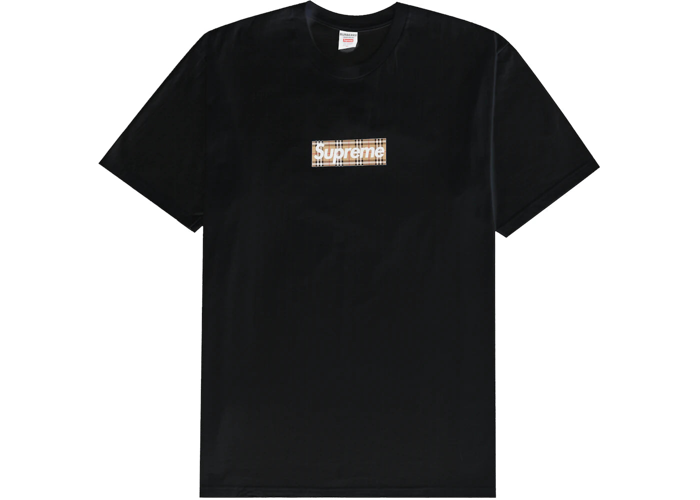 Supreme Burberry Box Logo Tee Black