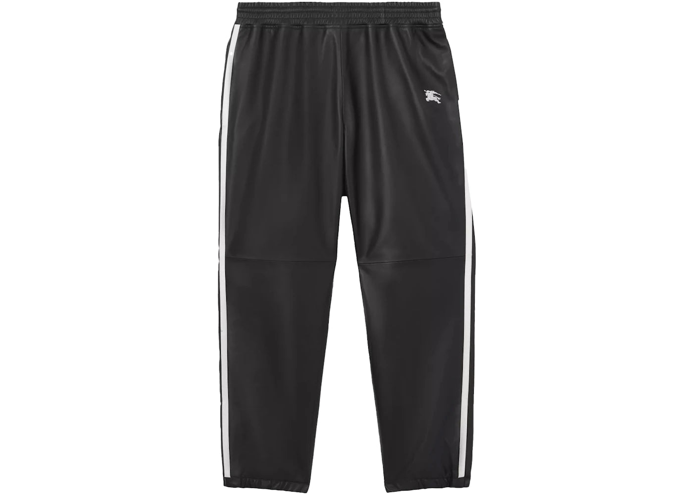 Supreme Burberry Contrast Stripe Lambskin Jogging Pants Black