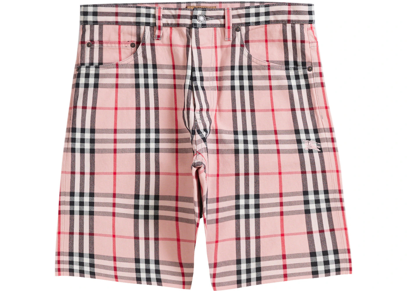 Supreme Burberry Denim Short Pink