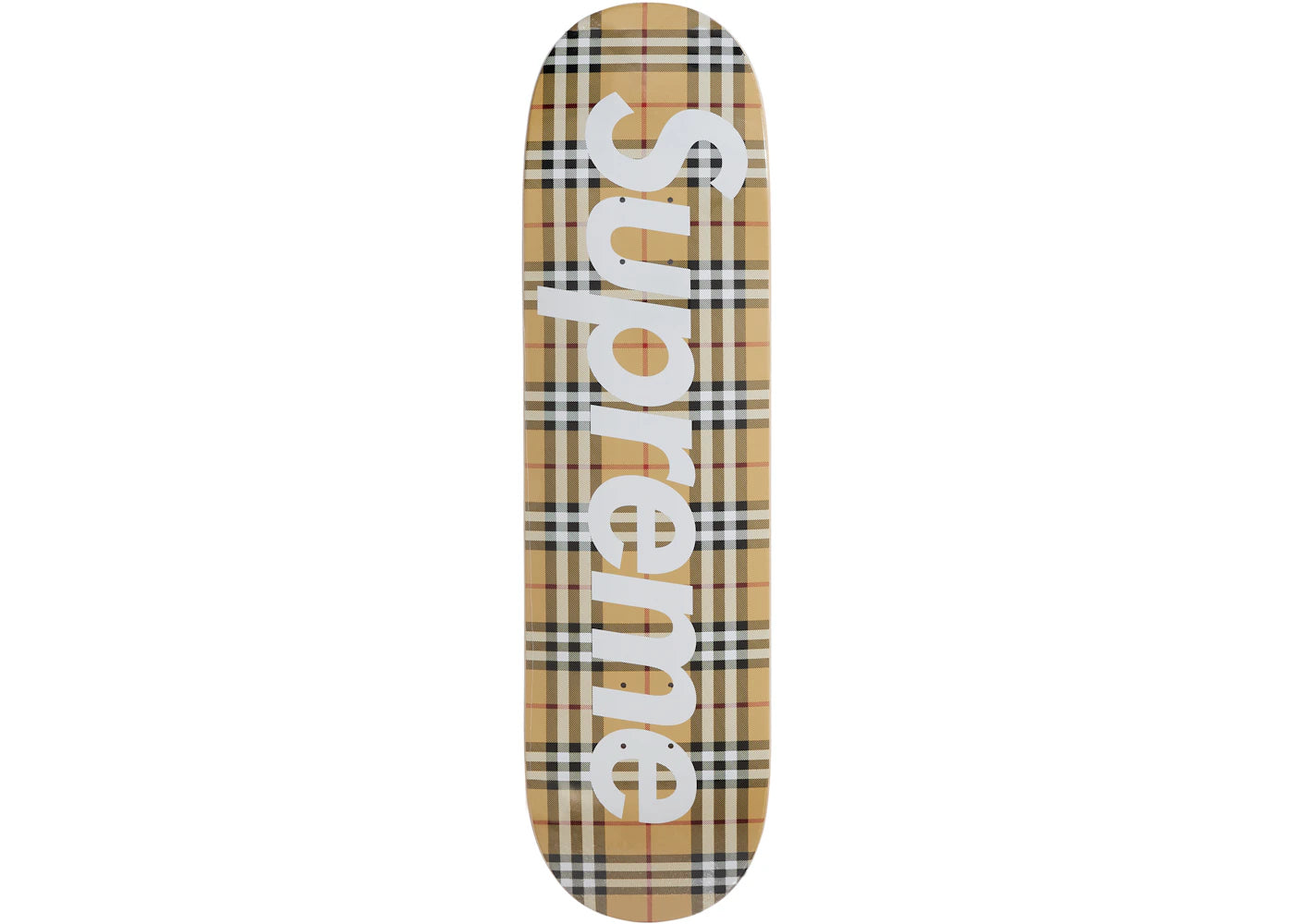 Supreme Burberry Skateboard Deck Beige