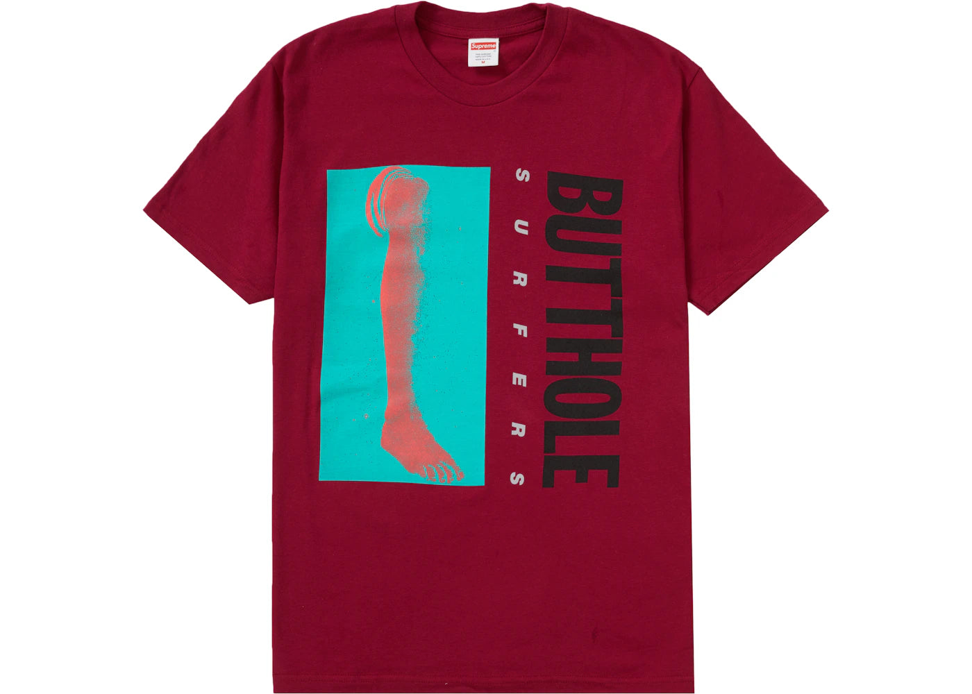 Supreme Butthole Surfers Leg Tee Dark Magenta