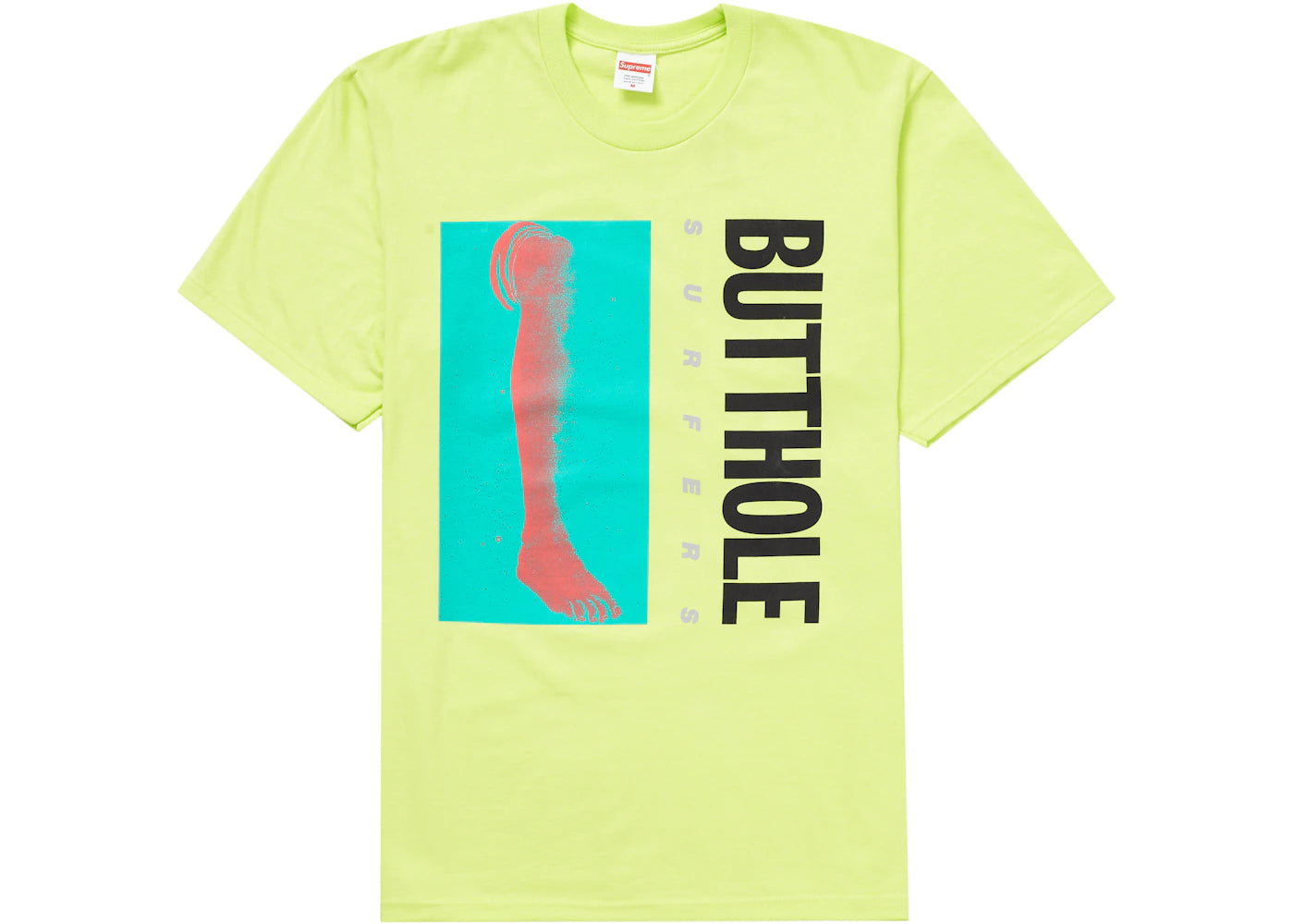 Supreme Butthole Surfers Leg Tee Neon Green