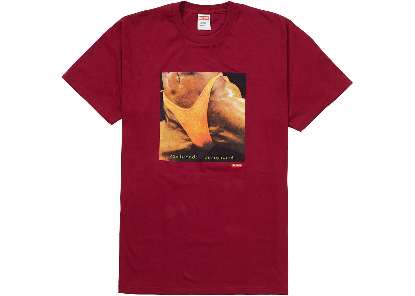 Supreme Butthole Surfers Rembrandt Pussyhorse Tee Dark Magenta