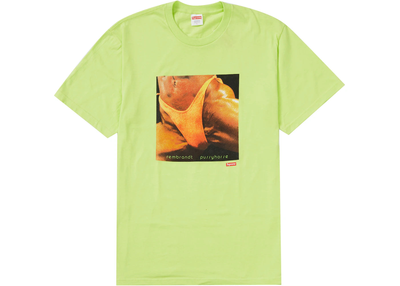 Supreme Butthole Surfers Rembrandt Pussyhorse Tee Neon Green