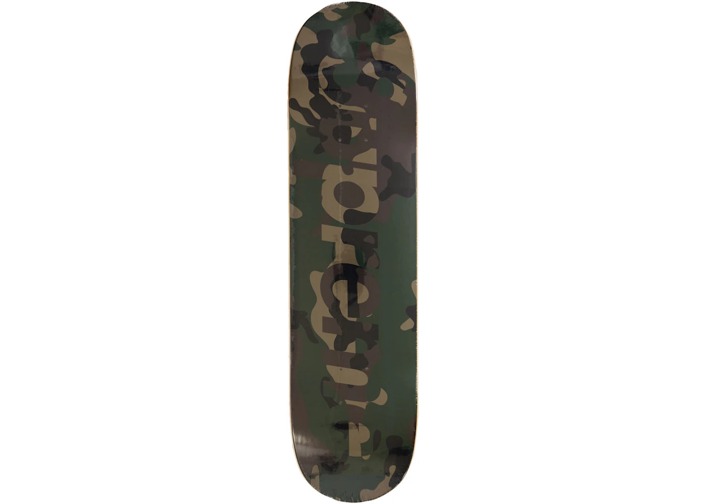 Supreme Camo Logo Skateboard Deck Woodland Camo