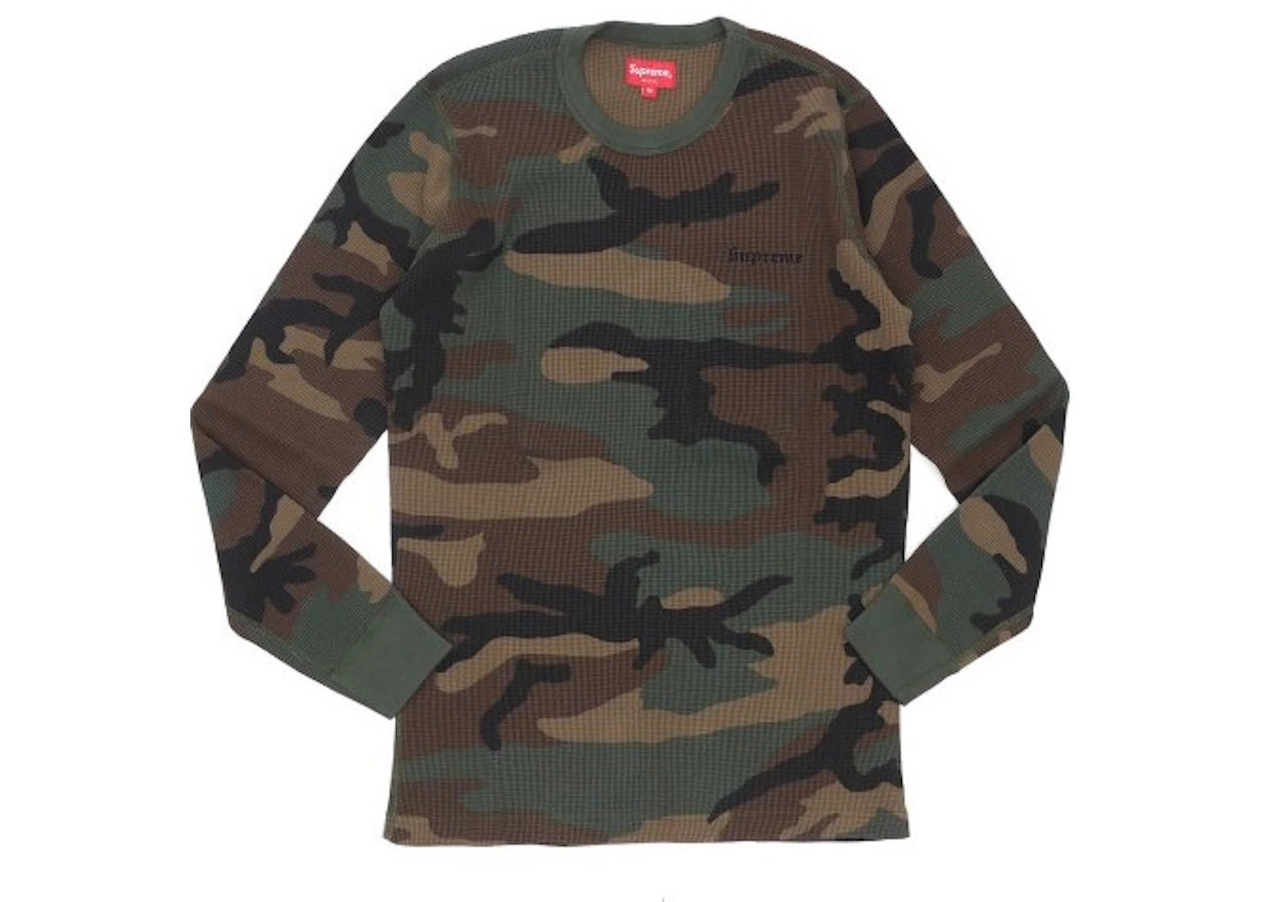 Supreme Camo Waffle Thermal Woodland