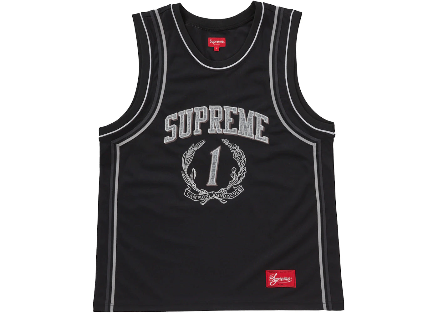 Supreme Campioni Basketball Jersey Black