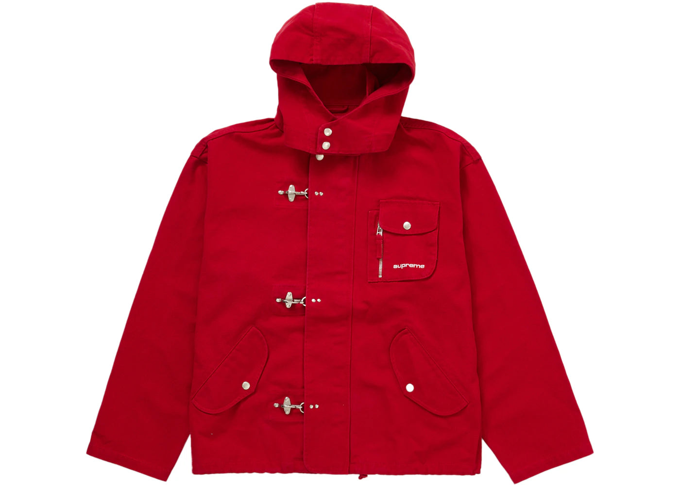 Supreme Canvas Clip Jacket Red