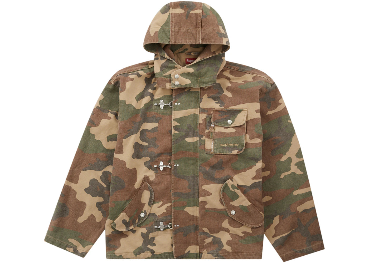 Supreme Canvas Clip Jacket Tan Camo