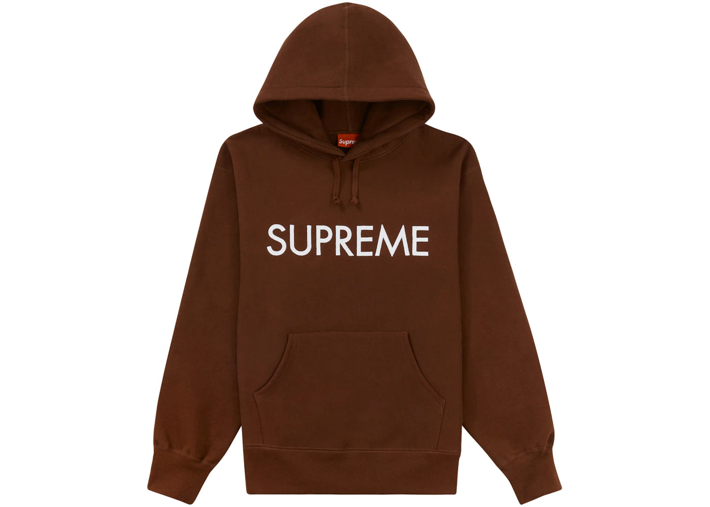 Supreme Capital Hooded Sweatshirt Dark Brown