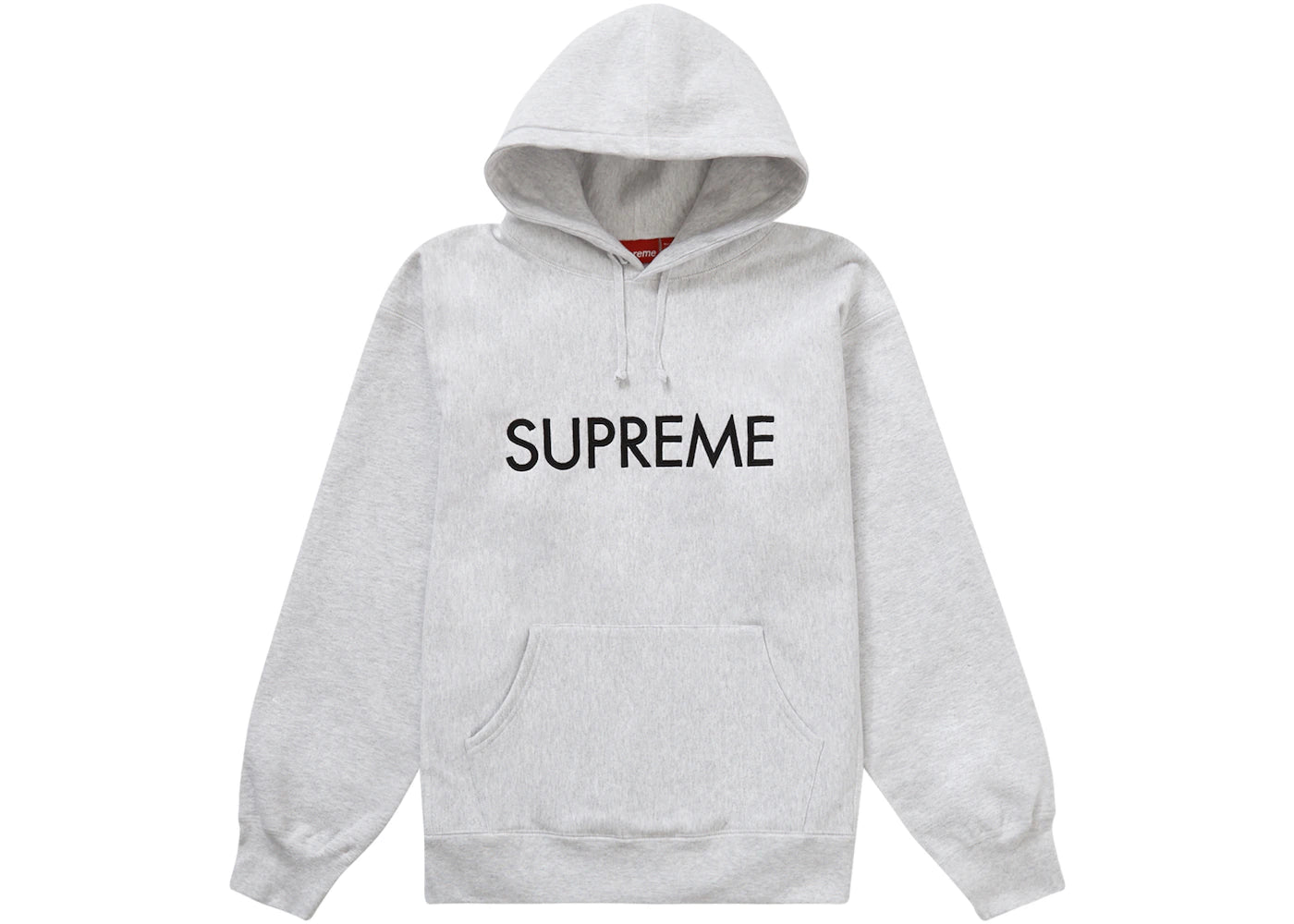 Supreme Capital Hooded Sweatshirt Ash Grey